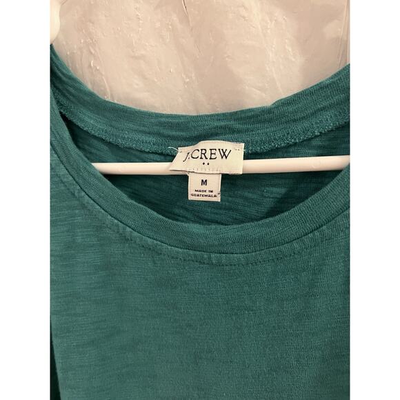 J Crew Factory Green Wrap Around Belted Shift Dress Sz M Beach Travel Resort - Picture 3 of 6